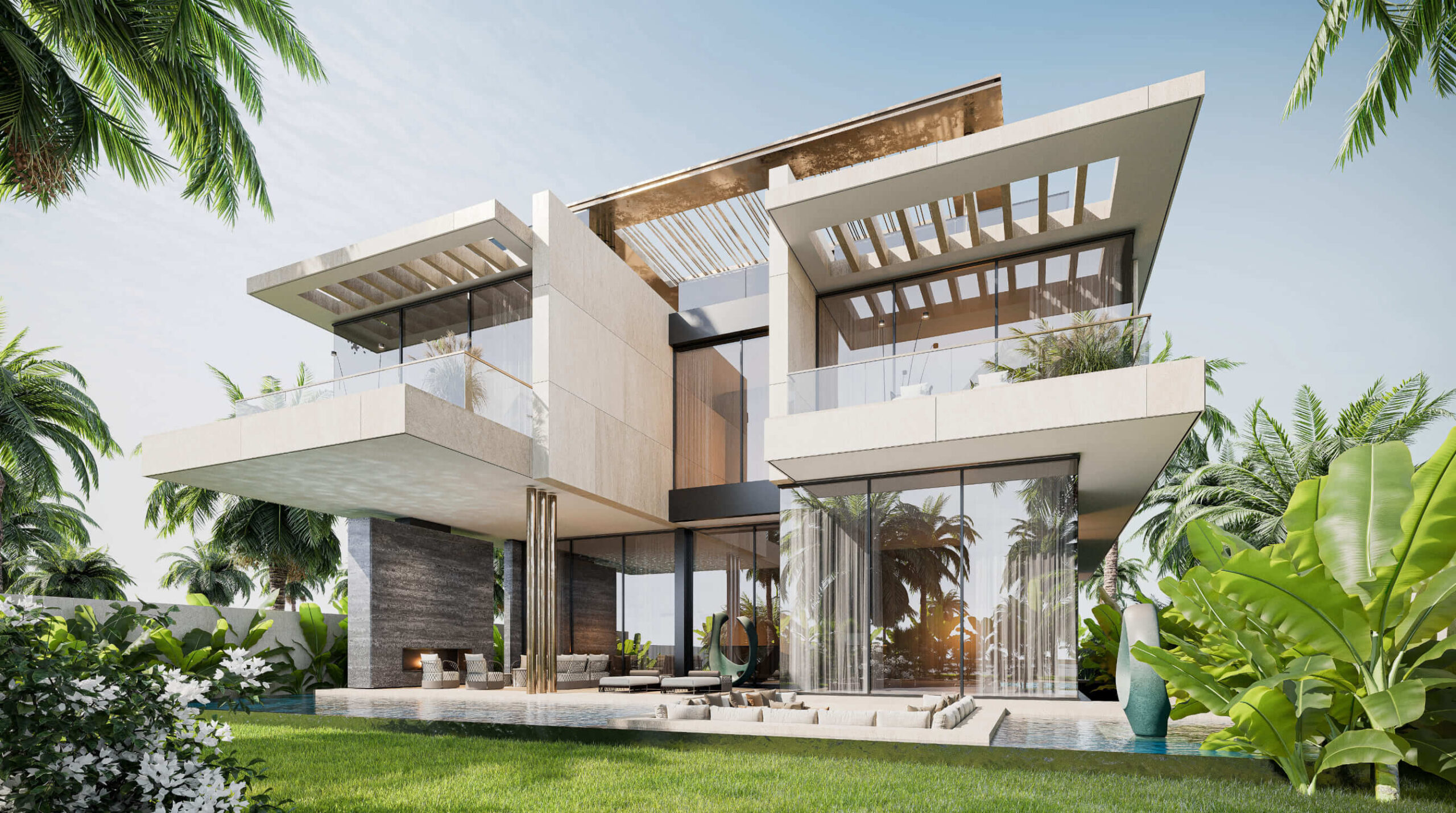 Mansion | Backyard with the pool