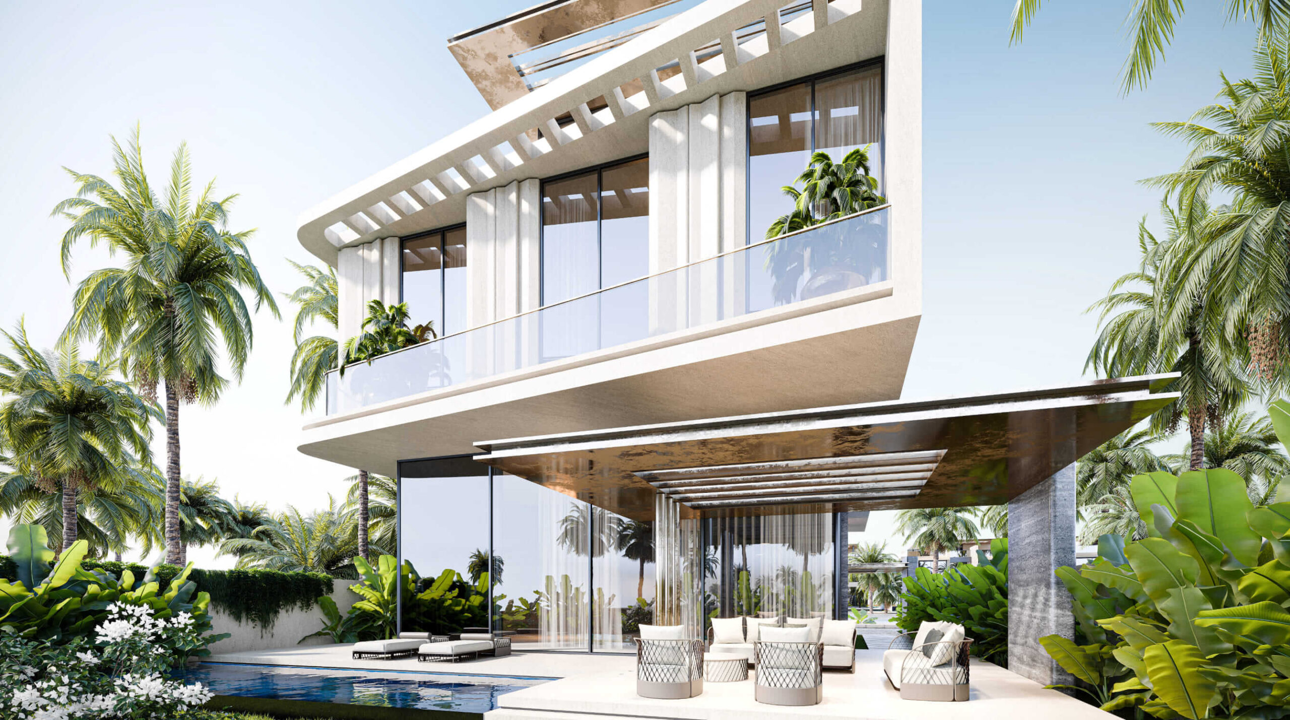 Villa | Backyard with the pool